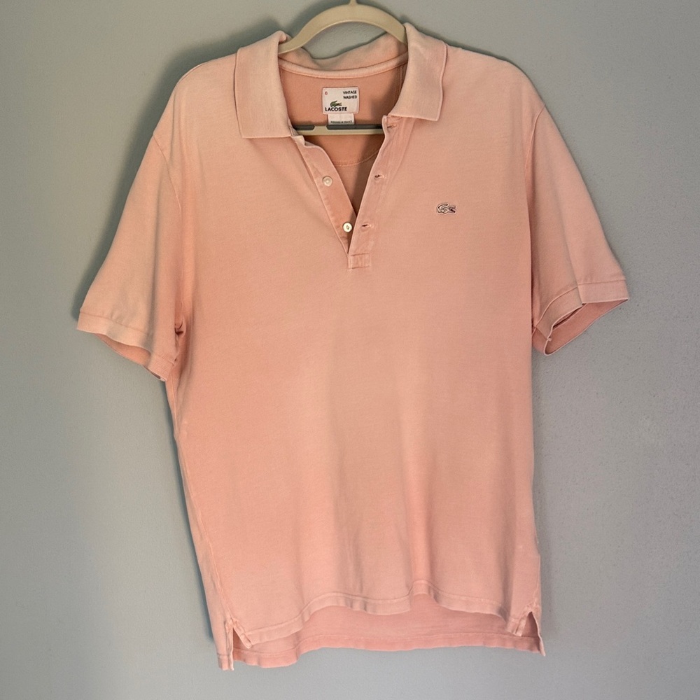 Lacoste Men's Soft Pink Polo Shirt